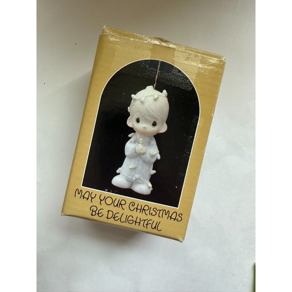 Precious Moments Christmas Holiday Ornament 1985 Little Boy Enesco